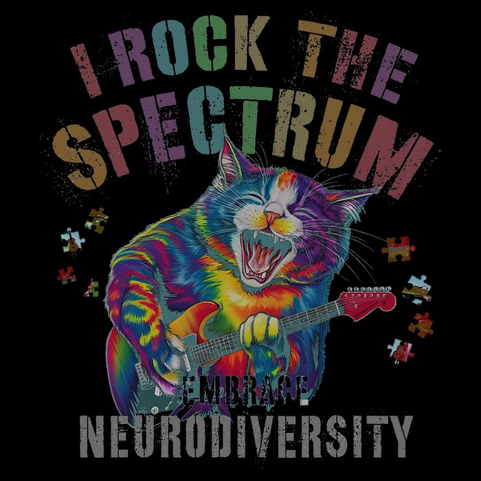 Funny I ROCK THE SPECTRUM Autism Awareness Dad Support Poster