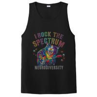 Funny I ROCK THE SPECTRUM Autism Awareness Dad Support PosiCharge Competitor Tank