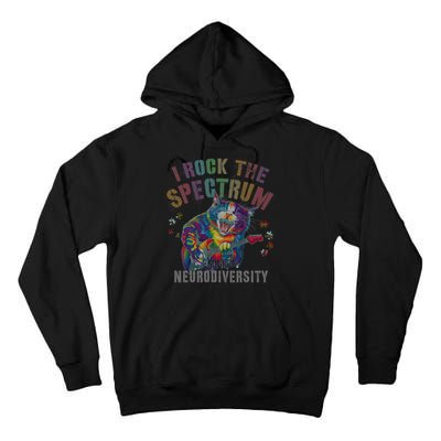 Funny I ROCK THE SPECTRUM Autism Awareness Dad Support Tall Hoodie