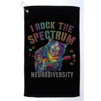 Funny I ROCK THE SPECTRUM Autism Awareness Dad Support Golf Towel
