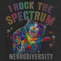 Funny I ROCK THE SPECTRUM Autism Awareness Dad Support Golf Towel