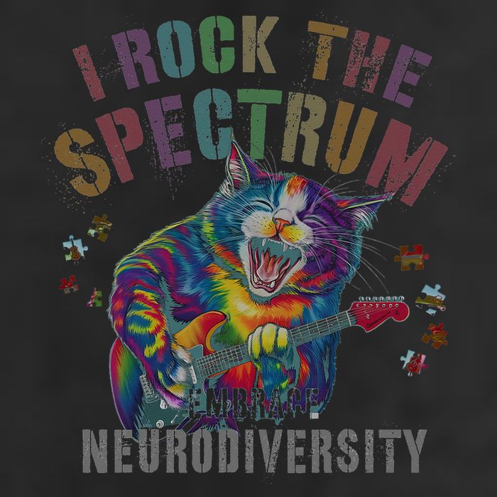 Funny I ROCK THE SPECTRUM Autism Awareness Dad Support Golf Towel
