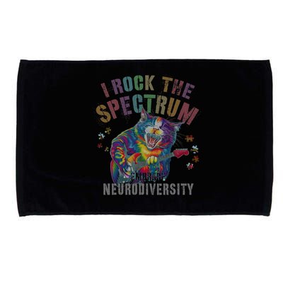 Funny I ROCK THE SPECTRUM Autism Awareness Dad Support Microfiber Hand Towel