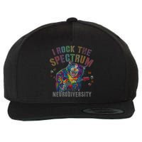Funny I ROCK THE SPECTRUM Autism Awareness Dad Support Wool Snapback Cap