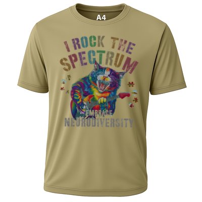 Funny I ROCK THE SPECTRUM Autism Awareness Dad Support Performance Shirt