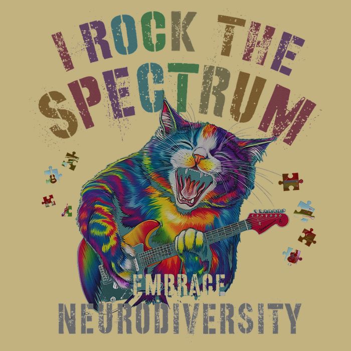 Funny I ROCK THE SPECTRUM Autism Awareness Dad Support Long Sleeve Shirt