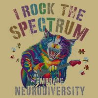 Funny I ROCK THE SPECTRUM Autism Awareness Dad Support Magnet