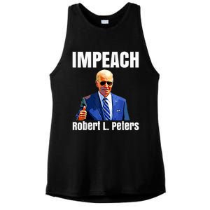 Funny Impeach Robert L Peters Anti Biden Trump Lover Ladies PosiCharge Tri-Blend Wicking Tank