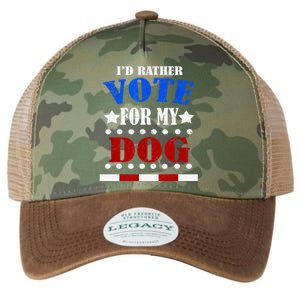 Funny ID Rather Vote For My Dog Humorous Legacy Tie Dye Trucker Hat