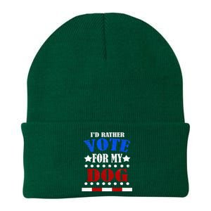 Funny ID Rather Vote For My Dog Humorous Knit Cap Winter Beanie