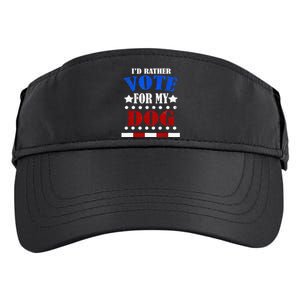 Funny ID Rather Vote For My Dog Humorous Adult Drive Performance Visor