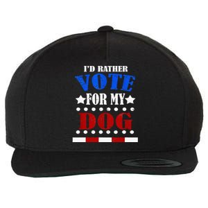 Funny ID Rather Vote For My Dog Humorous Wool Snapback Cap