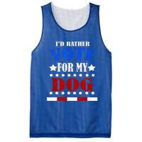 Funny ID Rather Vote For My Dog Humorous Mesh Reversible Basketball Jersey Tank