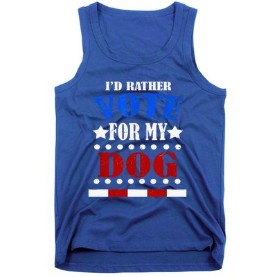 Funny ID Rather Vote For My Dog Humorous Tank Top