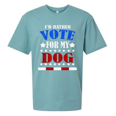 Funny ID Rather Vote For My Dog Humorous Sueded Cloud Jersey T-Shirt