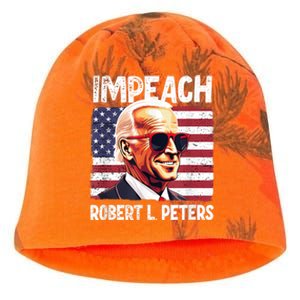 Funny Impeach Robert L Peters Anti Biden Political ProTrump Kati - Camo Knit Beanie