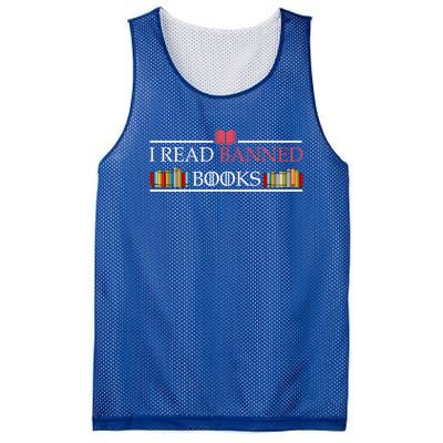 Funny I Read Banned Books Funny Gift National Librarian Week Great Gift Mesh Reversible Basketball Jersey Tank