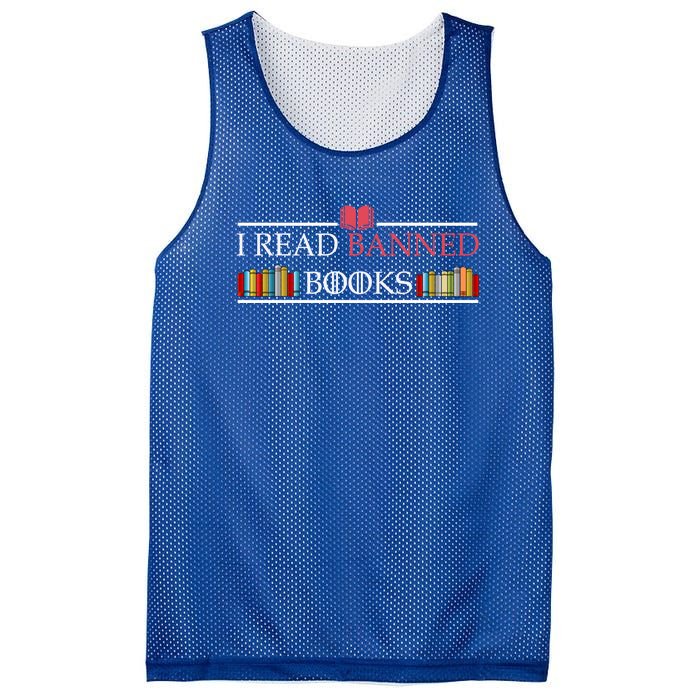 Funny I Read Banned Books Funny Gift National Librarian Week Great Gift Mesh Reversible Basketball Jersey Tank