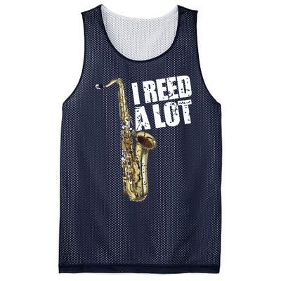 Funny I Reed A Lot Saxophone Player Alto Sax Tenor Sax Gift Mesh Reversible Basketball Jersey Tank