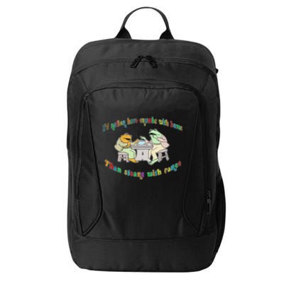 Frog I'd Rather Have Crumbs With Bums City Backpack