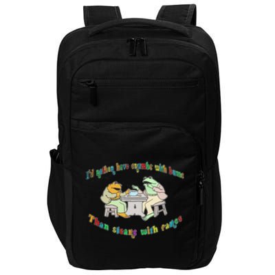 Frog I'd Rather Have Crumbs With Bums Impact Tech Backpack