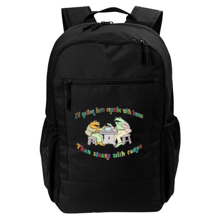 Frog I'd Rather Have Crumbs With Bums Daily Commute Backpack