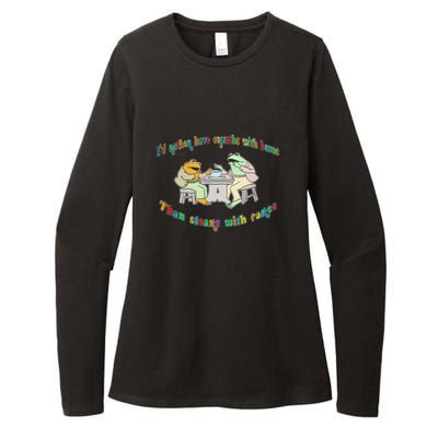 Frog I'd Rather Have Crumbs With Bums Womens CVC Long Sleeve Shirt