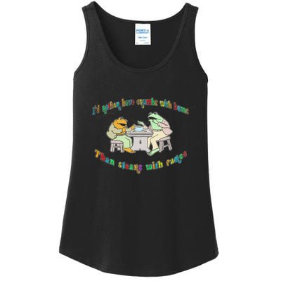 Frog I'd Rather Have Crumbs With Bums Ladies Essential Tank