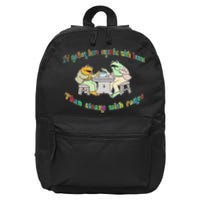 Frog I'd Rather Have Crumbs With Bums 16 in Basic Backpack