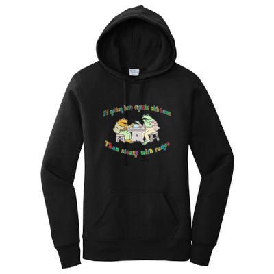 Frog I'd Rather Have Crumbs With Bums Women's Pullover Hoodie