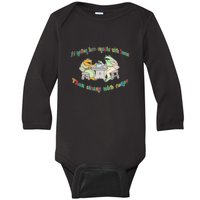 Frog I'd Rather Have Crumbs With Bums Baby Long Sleeve Bodysuit