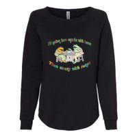 Frog I'd Rather Have Crumbs With Bums Womens California Wash Sweatshirt