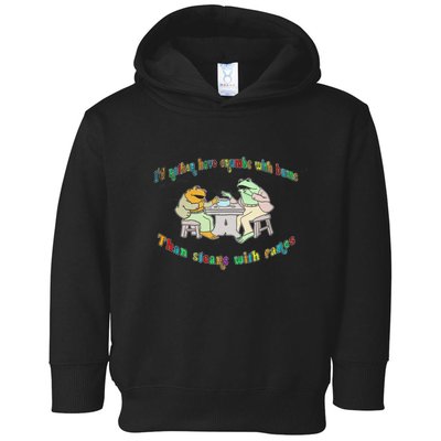 Frog I'd Rather Have Crumbs With Bums Toddler Hoodie