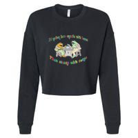 Frog I'd Rather Have Crumbs With Bums Cropped Pullover Crew