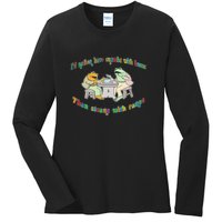 Frog I'd Rather Have Crumbs With Bums Ladies Long Sleeve Shirt