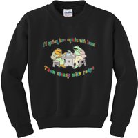 Frog I'd Rather Have Crumbs With Bums Kids Sweatshirt