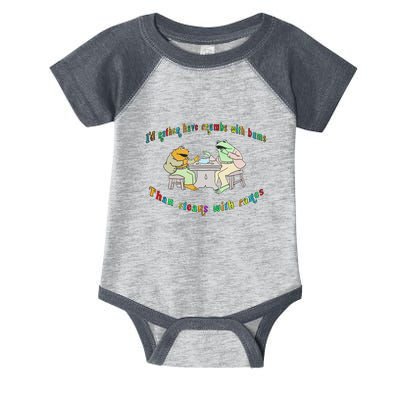 Frog I'd Rather Have Crumbs With Bums Infant Baby Jersey Bodysuit