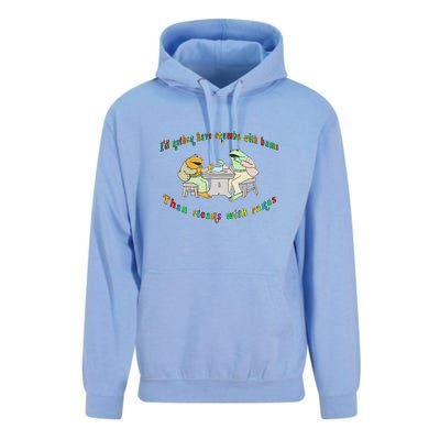 Frog I'd Rather Have Crumbs With Bums Unisex Surf Hoodie