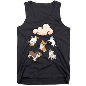 Funny Idiom Raining Cats And Dogs Kitten Puppy For Pet Lover Tank Top