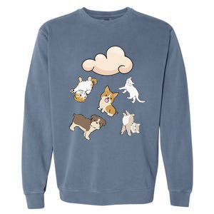 Funny Idiom Raining Cats And Dogs Kitten Puppy For Pet Lover Garment-Dyed Sweatshirt