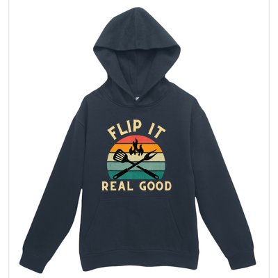 Flip It Real Good Funny BBQ Cookout Grill Masters Urban Pullover Hoodie