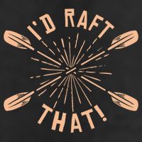 Funny I'd Raft That River Paddling White Water Rafting Gift 7 Panel Mesh Trucker Snapback Hat