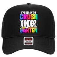 Funny I'm Ready To Crush Kindergarten Back To School High Crown Mesh Back Trucker Hat