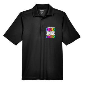 Funny I'm Ready To Crush Kindergarten Back To School Men's Origin Performance Pique Polo