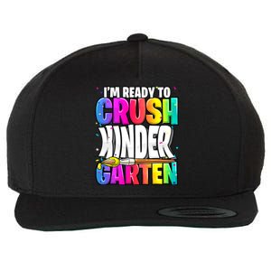 Funny I'm Ready To Crush Kindergarten Back To School Wool Snapback Cap