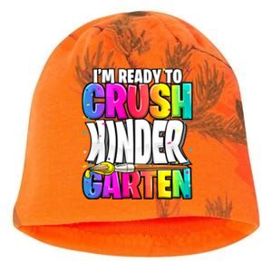 Funny I'm Ready To Crush Kindergarten Back To School Kati - Camo Knit Beanie