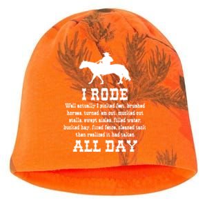 Funny I Rode All Day Horse Lover Great Gift Kati - Camo Knit Beanie