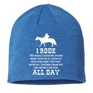 Funny I Rode All Day Horse Lover Great Gift Sustainable Beanie