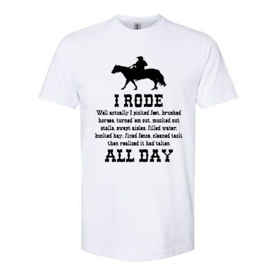 Funny I Rode All Day Horse Lover Great Gift Softstyle® CVC T-Shirt