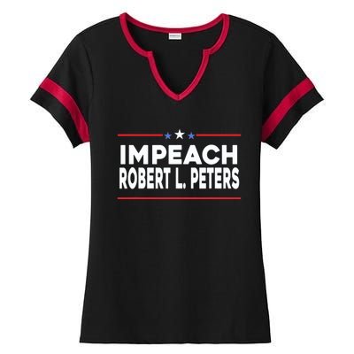 Funny Impeach Robert L Peters Anti Joe Biden Ladies Halftime Notch Neck Tee